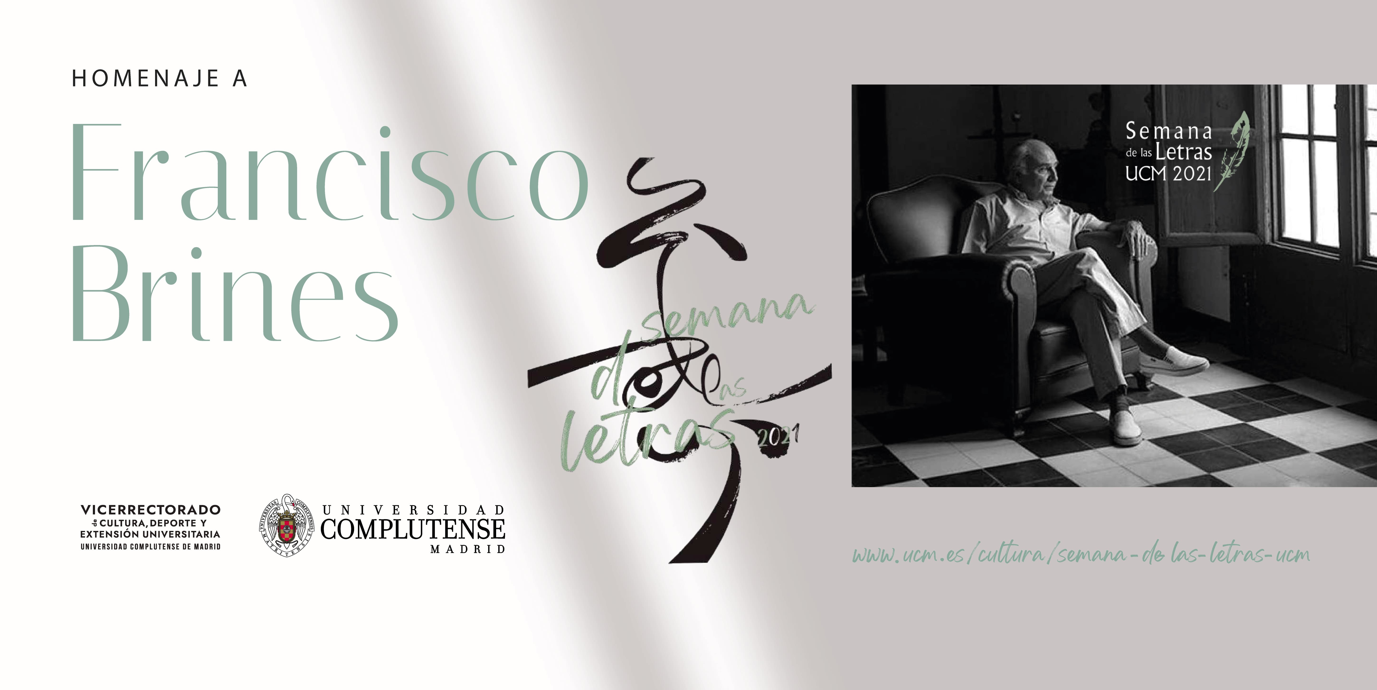 Homenaje a Francisco Brines. Semana de las Letras UCM 2021.